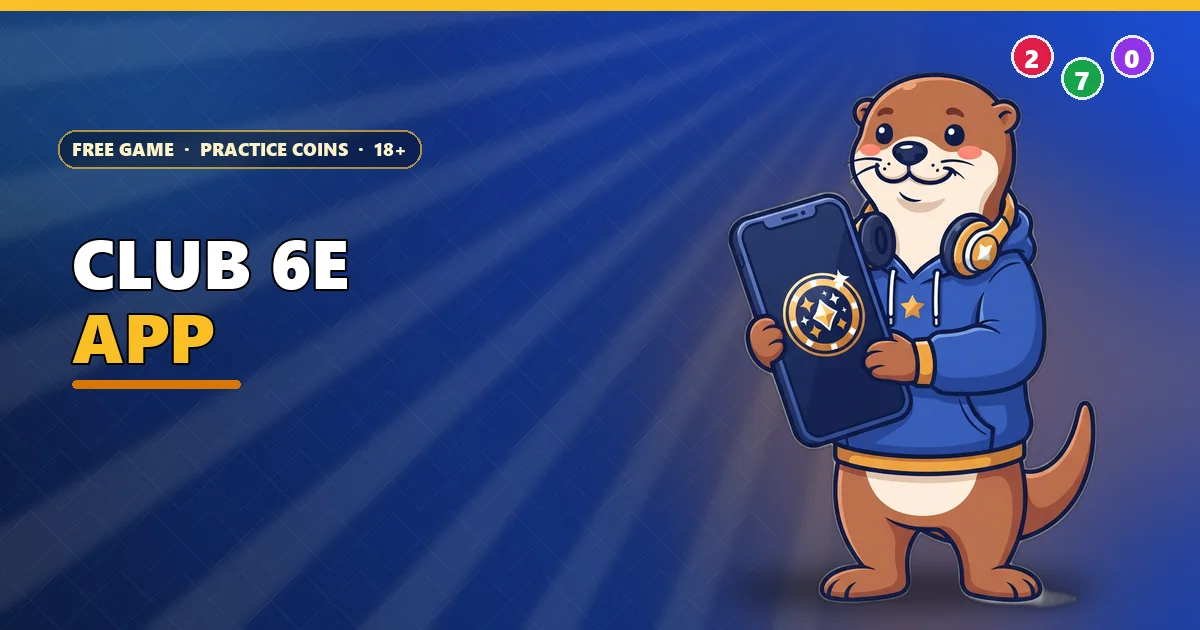 Otter holding a phone with one app icon for the Club 6E app guide