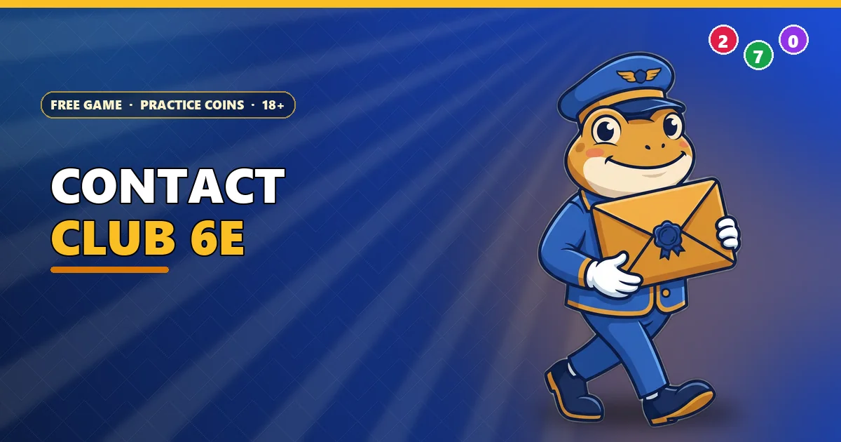 Frog postman carrying an envelope for the Contact Club 6E page